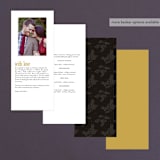 "Inked" - Wedding Programs in Honey Bee by GeekInk Design - Back of Card Options