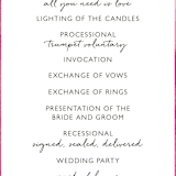 "Skyline - New York" - Wedding Programs in Magenta by Laura Condouris - Detail