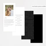 "Adorned Ampersand" - Wedding Programs in Cotton by Jennifer Postorino - Back of Card Options