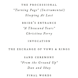 "Adorned Ampersand" - Wedding Programs in Cotton by Jennifer Postorino - Detail