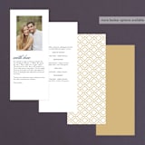 "Sullavan" - Wedding Programs in Teal by Carly Reed Walker - Back of Card Options