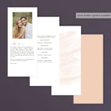 "Sophisticated script" - Wedding Programs in Blush by Hooray Creative - Back of Card Options