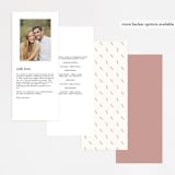 "Astor" - Wedding Programs in Blush by Carly Reed Walker - Back of Card Options