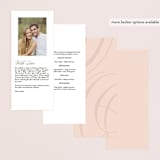 "Twirl Monogram A" - Wedding Programs in Blush by Ariel Rutland - Back of Card Options