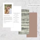 "Windy City" - Wedding Programs in Antique by Turner de Feria - Back of Card Options