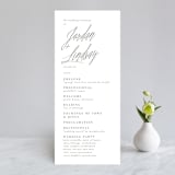 "Stacked date" - Wedding Programs in Cotton by Amy Kross - Front