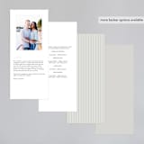 "Stacked date" - Wedding Programs in Cotton by Amy Kross - Back of Card Options
