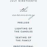 "Our Something Blue" - Wedding Programs in Ocean by AK Graphics - Detail