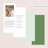 "Leafy ampersand" - Wedding Programs in Mint Leaf by Jennifer Wick - Back of Card Options
