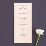 "Simply Perfect" - Wedding Programs in Blush by Brianne Larsen - Front