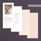 "Simply Perfect" - Wedding Programs in Blush by Brianne Larsen - Back of Card Options