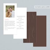 "Enchanted Forest" - Wedding Programs in Amaranth by Susan Moyal - Back of Card Options