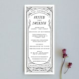 "Ink Detailing Frame" - Wedding Programs in Ink by Shiny Penny Studio - Front