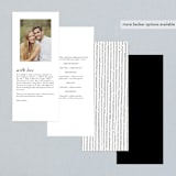 "Ink Detailing Frame" - Wedding Programs in Ink by Shiny Penny Studio - Back of Card Options