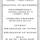 "Ink Detailing Frame" - Wedding Programs in Ink by Shiny Penny Studio - Detail