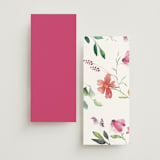 "Spring Wildflowers" - Wedding Programs in Pink Floral by Mere Paper - Back of Card Options
