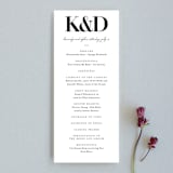"The Minimalist" - Wedding Programs in Pearl by Kelly Schmidt - Front