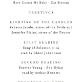 "The Minimalist" - Wedding Programs in Pearl by Kelly Schmidt - Detail