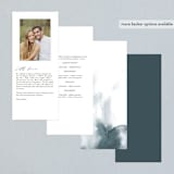 "Simple Elegance" - Wedding Programs in Tuxedo by Phrosné Barwood - Back of Card Options