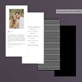 "Downtown" - Wedding Programs in Onyx by Lauren Chism - Back of Card Options