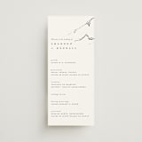 "Sketched Mountains" - Wedding Programs in Snow by Mere Paper - Front
