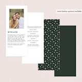 "Adventurous" - Wedding Programs in Forest by Sarah Brown - Back of Card Options