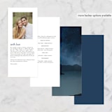 "Coastal Nights" - Wedding Programs in Midnight by Kelly Schmidt - Back of Card Options