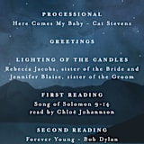 "Coastal Nights" - Wedding Programs in Midnight by Kelly Schmidt - Detail