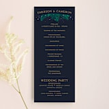 "Paradise" - Wedding Programs in Midnight Ocean by GeekInk Design - Front