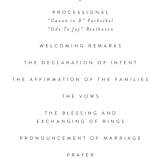 "Mod Palm" - Wedding Programs in Pearl by Erin Hodges - Detail
