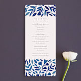 "Wildflower Floral" - Wedding Programs in Navy by Katharine Watson - Front