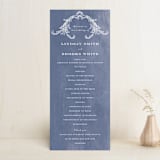 "Ornate" - Wedding Programs in Indigo by Nazia Hyder - Front