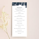 "Modern Brush" - Wedding Programs in Steel Blue by Lisa Guerrero - Front