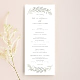 "Modern Wreath" - Wedding Programs in Sage by Hooray Creative - Front