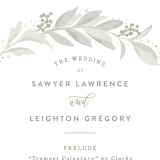 "Modern Wreath" - Wedding Programs in Sage by Hooray Creative - Detail