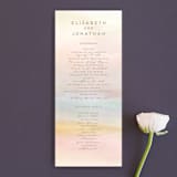 "Off Shore" - Wedding Programs in Dawn by Grace Kreinbrink - Front