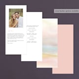 "Off Shore" - Wedding Programs in Dawn by Grace Kreinbrink - Back of Card Options