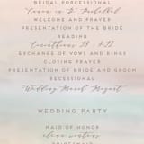 "Off Shore" - Wedding Programs in Dawn by Grace Kreinbrink - Detail