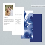 "Cornflower Wedding" - Wedding Programs in Periwinkle by Chris Griffith - Back of Card Options