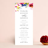 "Technicolor Flora" - Wedding Programs in Poppy by Angela Marzuki - Front