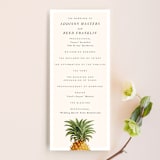 "Party in Paradise" - Wedding Programs in Pineapple by Erin Hodges - Front