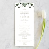 "Succulent Surround" - Wedding Programs in Cloud by Susan Moyal - Front