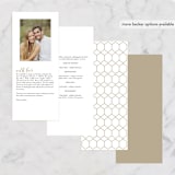 "Succulent Surround" - Wedding Programs in Cloud by Susan Moyal - Back of Card Options