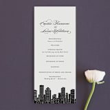 "Big City - Houston" - Wedding Programs in Light Taupe by Hooray Creative - Front