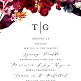 "Tidal Blooms" - Wedding Programs in Holly by Grace Kreinbrink - Detail