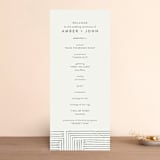 "Pattern Play" - Wedding Programs in Pebble by Anelle Mostert - Front