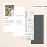 "Pattern Play" - Wedding Programs in Pebble by Anelle Mostert - Back of Card Options