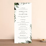 "Natures Greens" - Wedding Programs in Ivory by Susan Moyal - Front