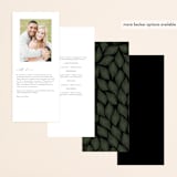 "Natures Greens" - Wedding Programs in Ivory by Susan Moyal - Back of Card Options