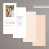 "Today & Always" - Wedding Programs in Peach by Stacey Meacham - Back of Card Options